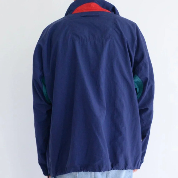 VTG 90S Gear For Sports Navy Green Half Zip Pullover Nautical Windbreaker Jacket - Picture 2 of 10